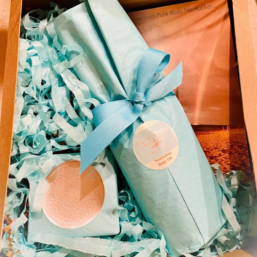 Nourishing Body Oil and Grey Lady Soap Gift Box